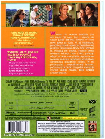 Jedz, módl się, kochaj (booklet) [DVD]
