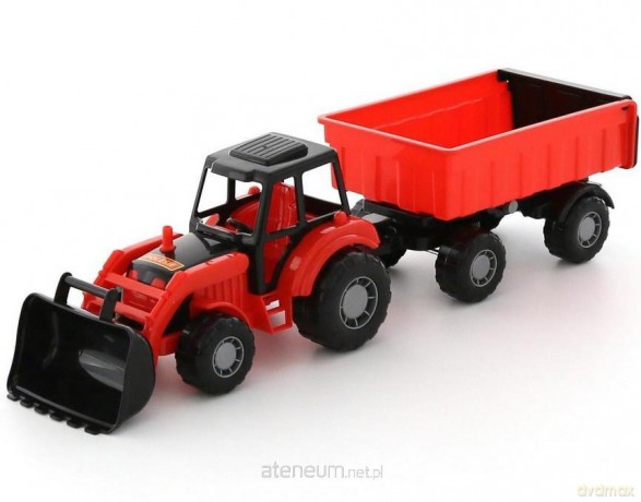 Traktor Majster z przyczepą i łyżką