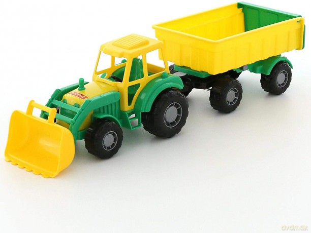 Traktor Majster z przyczepą i łyżką