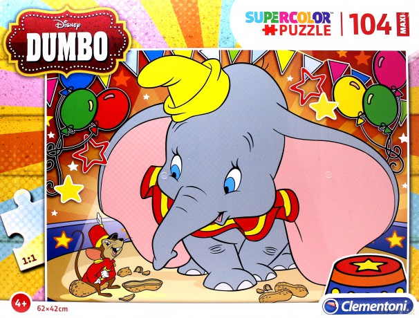 CLEMENTONI 104 el. maxi Super kolor Dumbo [PUZZLE]