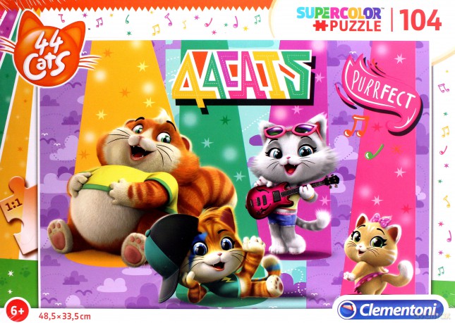 CLEMENTONI 104 el. Super kolor 44 koty [PUZZLE]