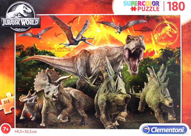 CLEMENTONI 180 el. Super kolor Jurassic world [PUZZLE]