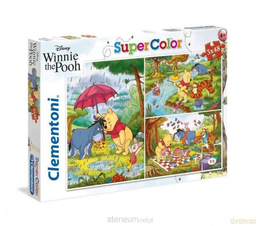 CLEMENTONI 3x48 el. Super kolor Winnie the Pooh [PUZZLE]