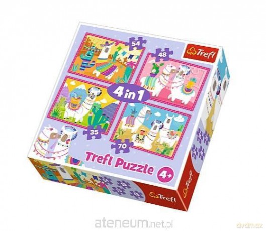 TREFL 4w1 Lamy na wakacjach [PUZZLE]