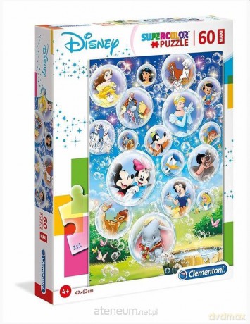 Clementoni 60 el. maxi Super kolor Disney classic [PUZZLE]