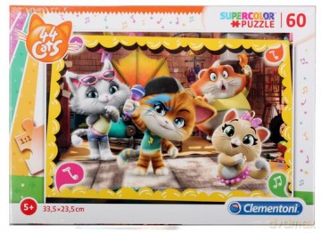 CLEMENTONI 60 el. Super kolor 44 el. koty [PUZZLE]