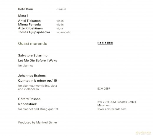 Reto Bieri: Quasi Morendo [CD]