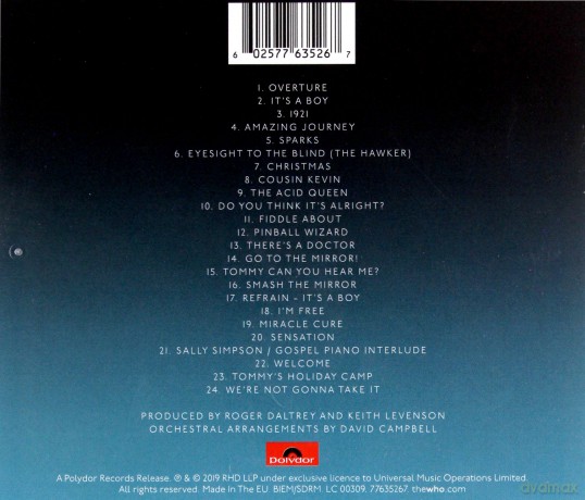 Roger Daltrey: The Who's Tommy Orchestral [CD]