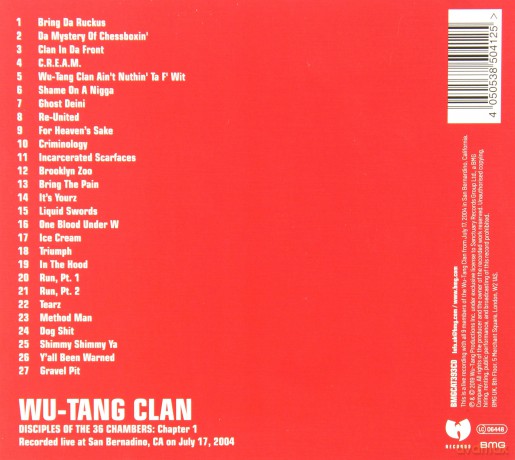 Wu-Tang Clan: Disciples Of The 36 Chambers: Chapter 1 (Live) [CD]