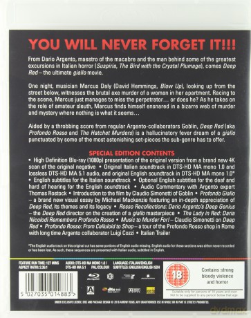 Deep Red (Głęboka czerwień) [Blu-Ray]
