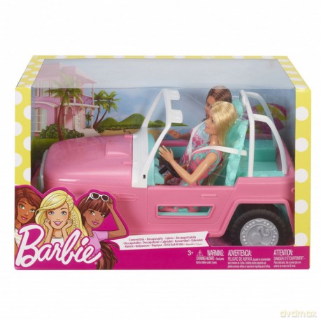 Lalki Barbie Jeep + 2 lalki