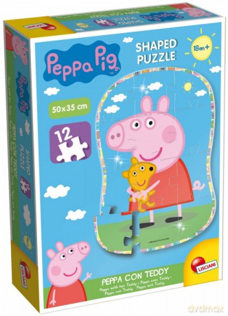 Puzzle Świnka Peppa Kształt - Peppa i Teddy