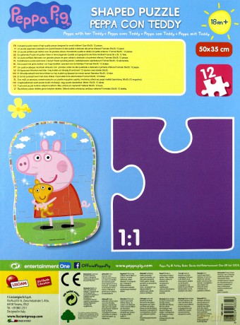 Puzzle Świnka Peppa Kształt - Peppa i Teddy