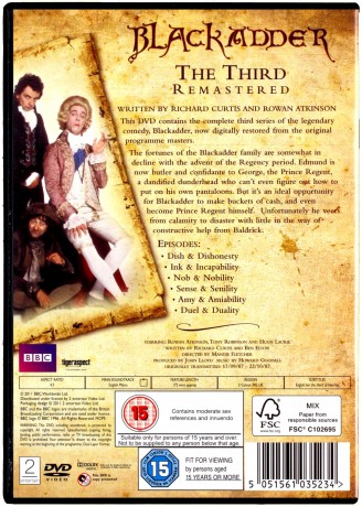 Blackadder Season 3 Remastered (BBC) [DVD]