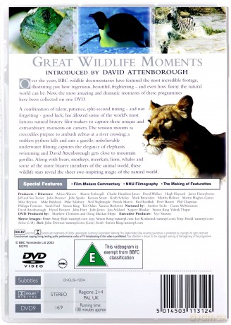 David Attenborough-Great Wildlife Moments (BBC) [DVD]