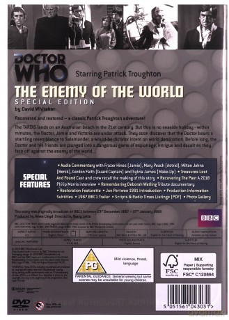 Doctor Who - Enemy Of The World (BBC) [DVD]