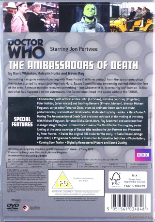 Doctor Who Ambassadors Of Death (BBC) [DVD]