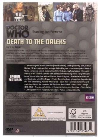 Doctor Who Death To The Daleks (BBC) [DVD]