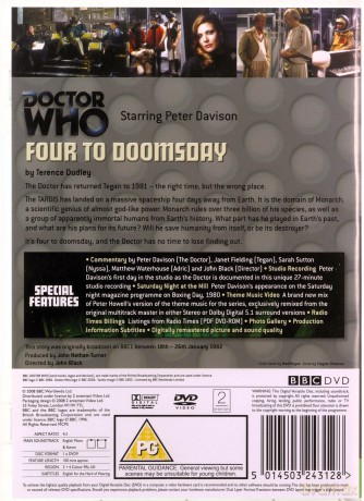 Doctor Who Four To Doomsday (BBC) [DVD]