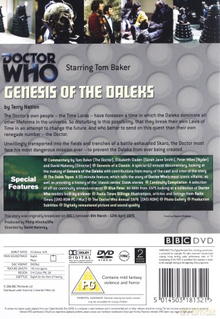 Doctor Who Genesis Of The Daleks (BBC) [DVD]