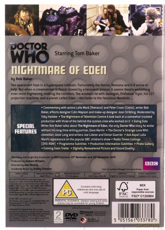 Doctor Who Nightmare Of Eden (BBC) [DVD]
