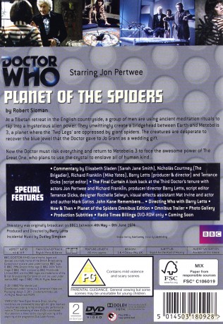 Doctor Who Planet Of The Spiders (BBC) [DVD]