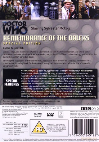 Doctor Who Remembrance Of The Daleks Special Edition (BBC) [DVD]
