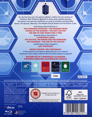 Doctor Who The 10 Christmas Specials Limited Edition (BBC) [Blu-Ray]