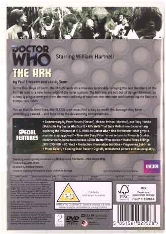 Doctor Who The Ark (BBC) [DVD]