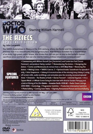 Doctor Who The Aztecs Special Edition (BBC) [DVD]