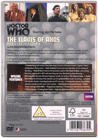 Doctor Who The Claws Of Axos Special Edition (BBC) [DVD]