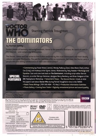 Doctor Who The Dominators (BBC) [DVD]