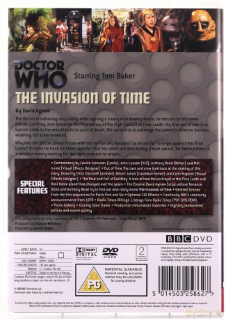 Doctor Who The Invasion Of Time (BBC) [DVD]
