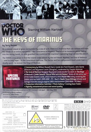 Doctor Who The Keys Of Marinus (BBC) [DVD]