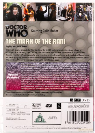 Doctor Who The Mark Of The Rani (BBC) [DVD]