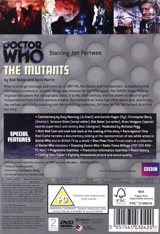 Doctor Who The Mutants (BBC) [DVD]