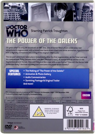 Doctor Who The Power Of The Daleks (BBC) [DVD]