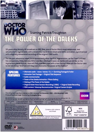 Doctor Who The Power Of The Daleks (BBC) [DVD]