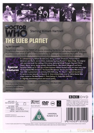 Doctor Who The Web Planet (BBC) [DVD]