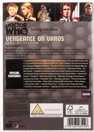 Doctor Who Vengeance On Varos Special Edition (BBC) [DVD]