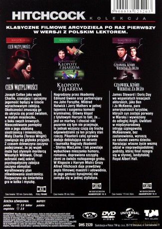 Alfred Hitchcock kolekcja 2: Kłopoty z Harrym / Cień wątpliwości / Człowiek, który wiedział za dużo [BOX] [3DVD]