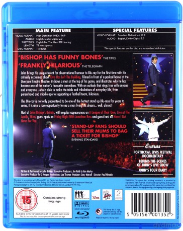 John Bishop Live Elvis Has Left The Building Tour (BBC) [Blu-Ray]