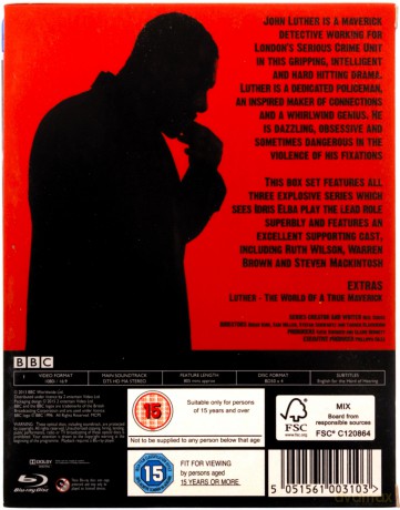 Luther Season 1-3 (BBC) [Blu-Ray]