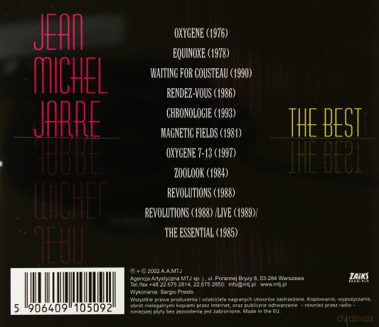 Sergio Presto: Cover Version: Jean Michel Jarre: The Best [CD]
