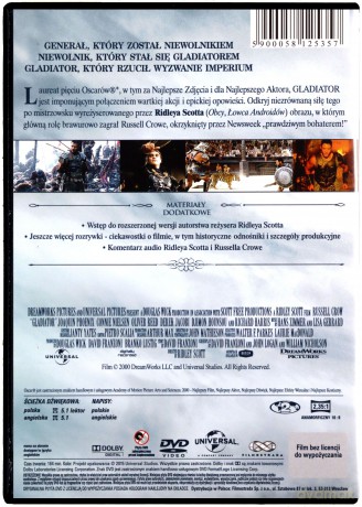 Gladiator edycja jubileuszowa (polski lektor) [DVD]