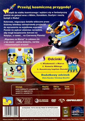 Klub Przyjaciół Myszki Miki: Wyprawa na Marsa [DVD]