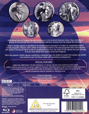 Quatermass & The Pit (BBC) [Blu-Ray]