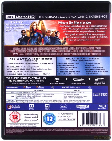 Captain Marvel (Kapitan) [Blu-Ray 4K]+[Blu-Ray]