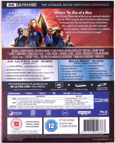 Captain Marvel (Kapitan) [Blu-Ray 4K]+[Blu-Ray]