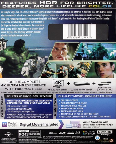 Hulk [Blu-Ray 4K]+[Blu-Ray]